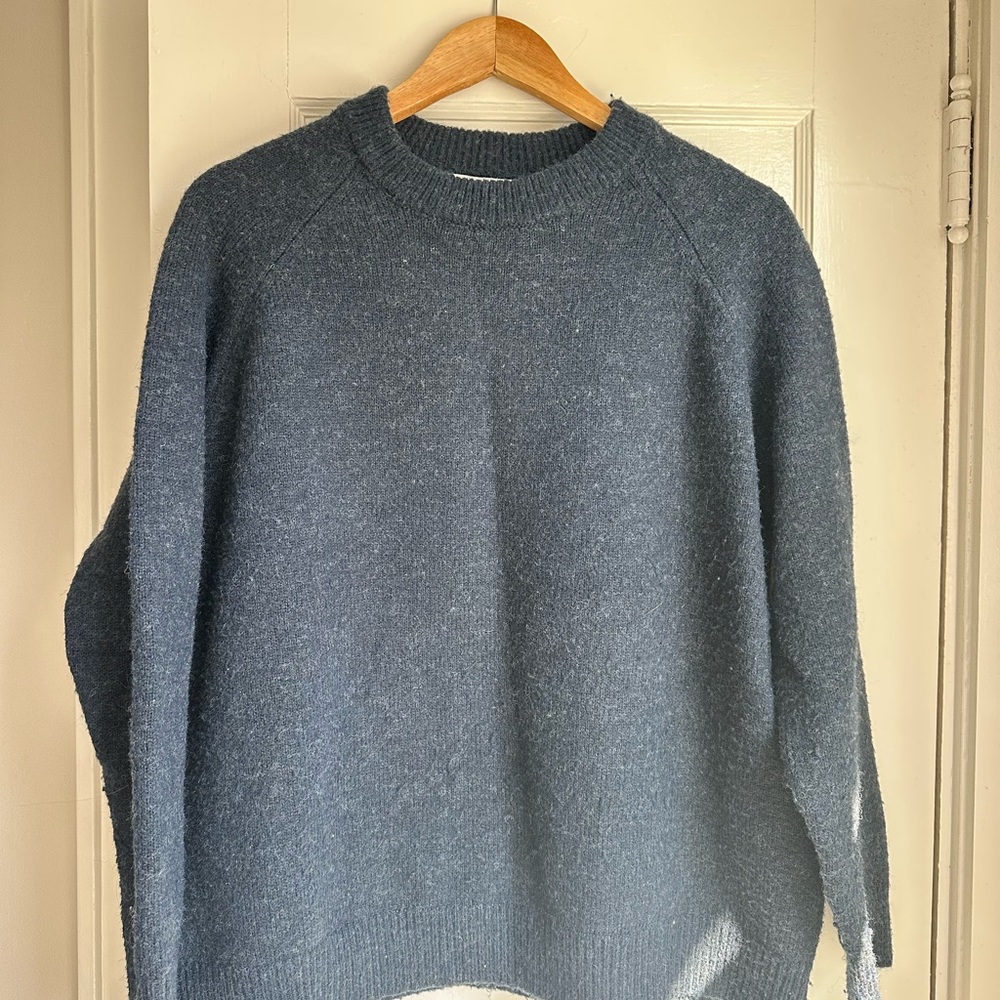 MANGO Navy Sweater